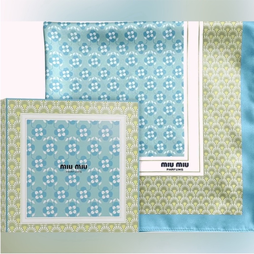 Miu Miu perfume gift Floral Print Silk Scarf